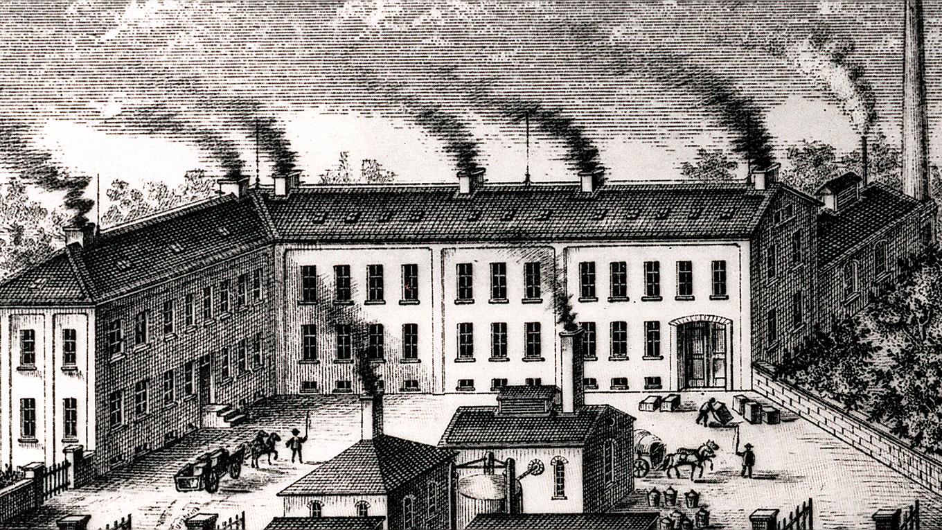  1814: Gründung einer "Fabrik in diversen Knöpfen und Handlung in Eisen-, Stahl- und Messingwaren" durch die Gebrüder Hueck.